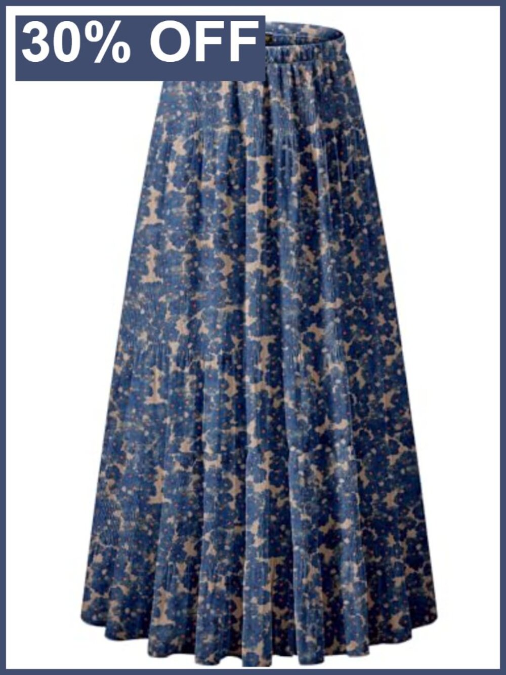 Chiffon High Waist Pleated A-Line Maxi Skirt